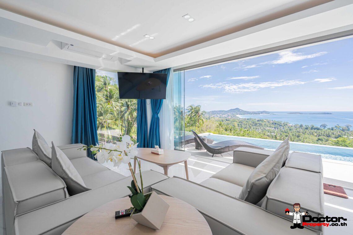 Modern 3 Bedroom Pool Villa with Sea View in Chaweng Noi, Koh Samui – For Sale