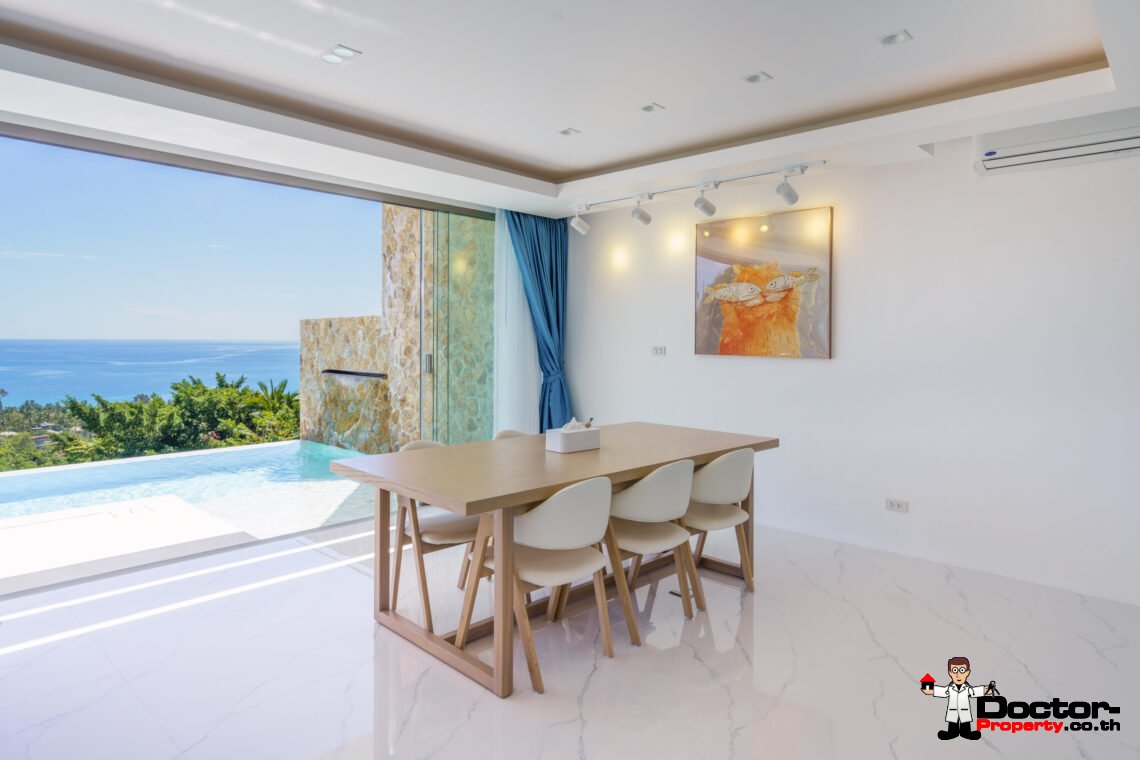 Modern 3 Bedroom Pool Villa with Sea View in Chaweng Noi, Koh Samui – For Sale