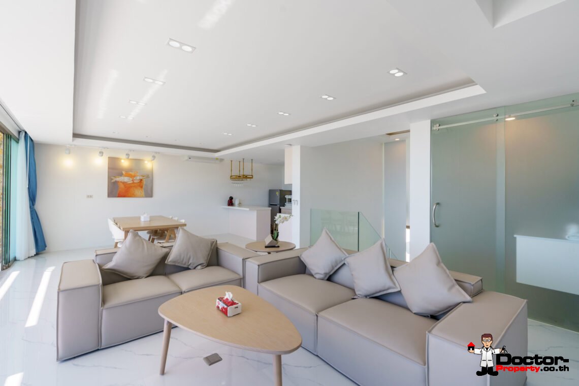 Modern 3 Bedroom Pool Villa with Sea View in Chaweng Noi, Koh Samui – For Sale