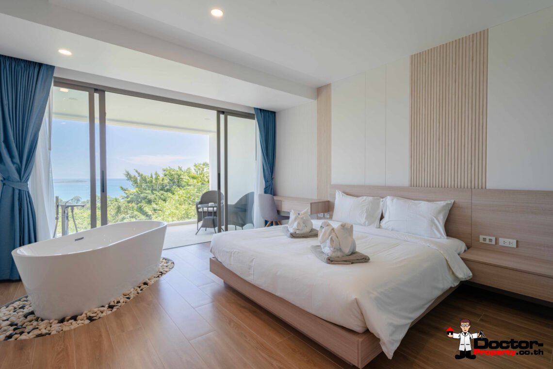 Modern 3 Bedroom Pool Villa with Sea View in Chaweng Noi, Koh Samui – For Sale