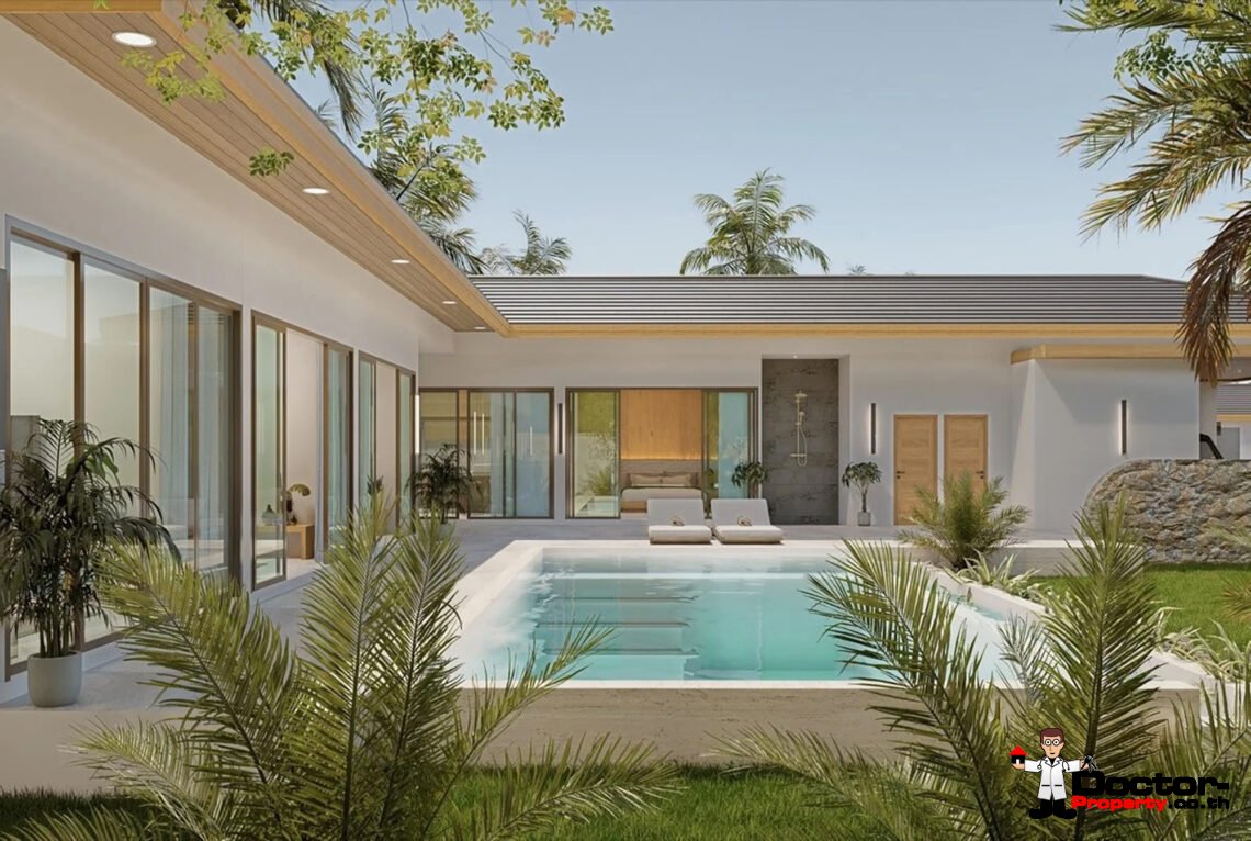 Modern 4 Bedroom Pool Villa in Laem Set, Koh Samui – For Sale