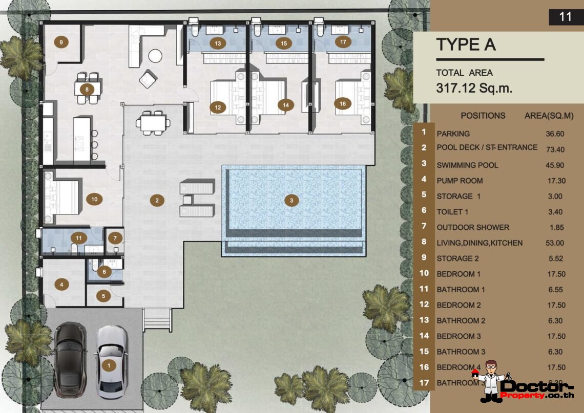 Modern 4 Bedroom Pool Villa in Laem Set, Koh Samui – For Sale