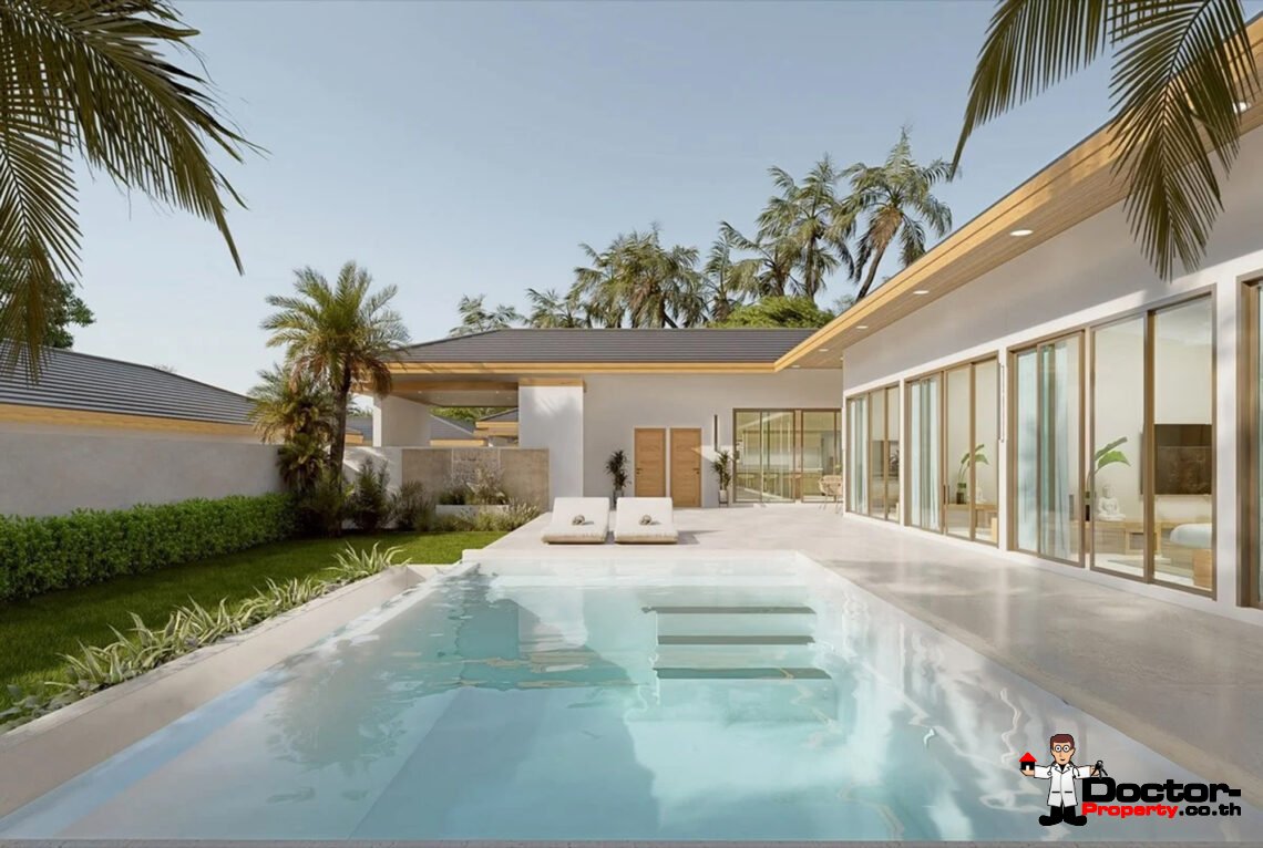 Tropical 4 Bedroom Pool Villa in Laem Set, Koh Samui – For Sale