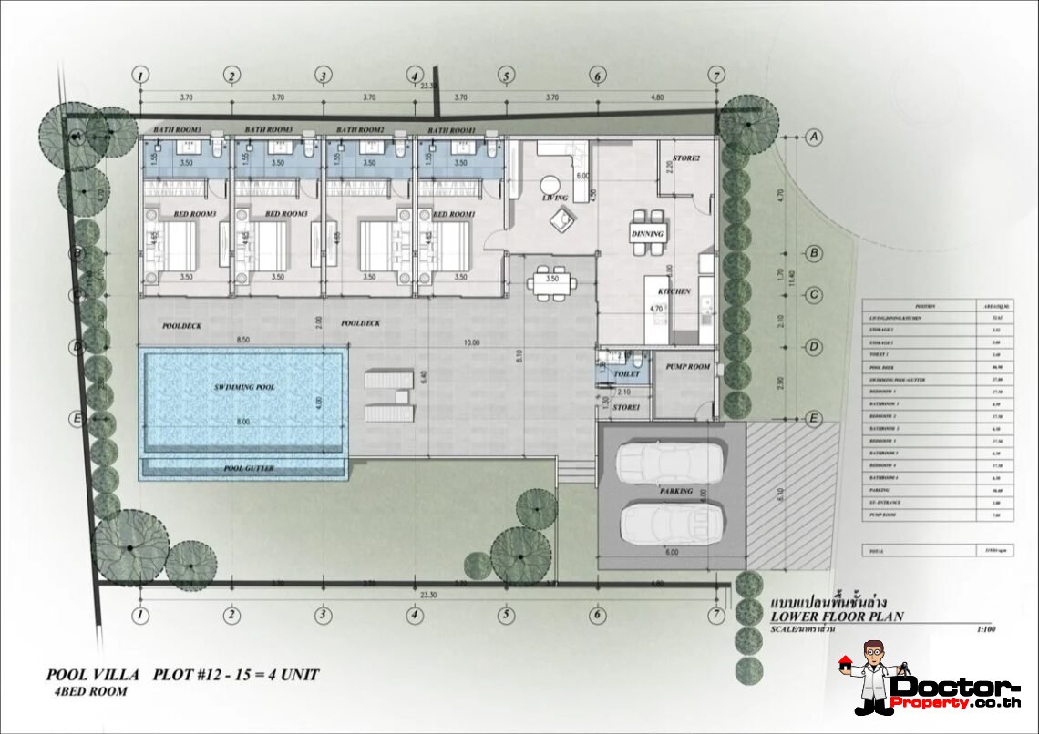 Tropical 4 Bedroom Pool Villa in Laem Set, Koh Samui – For Sale