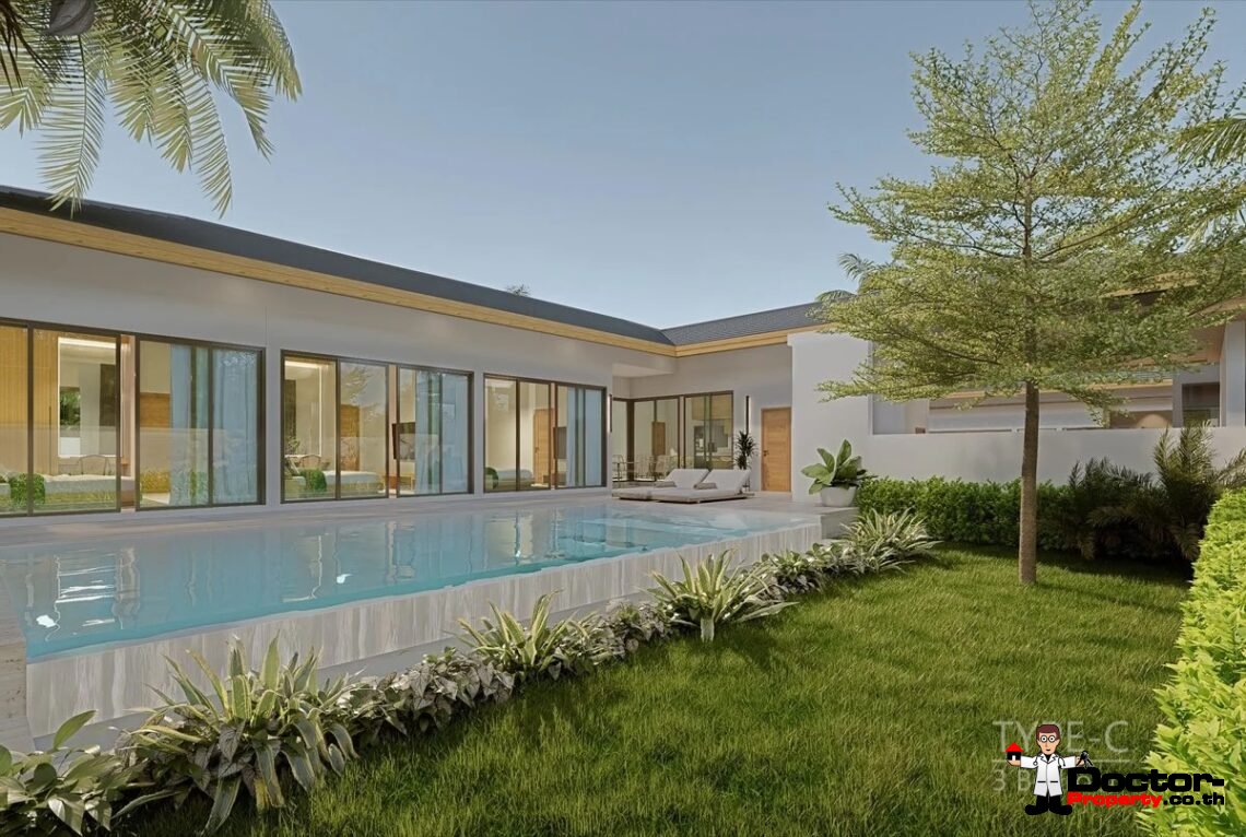 Tropical 3 Bedroom Pool Villa in Laem Set, Koh Samui – For Sale