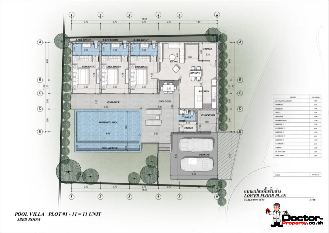 Tropical 3 Bedroom Pool Villa in Laem Set, Koh Samui – For Sale