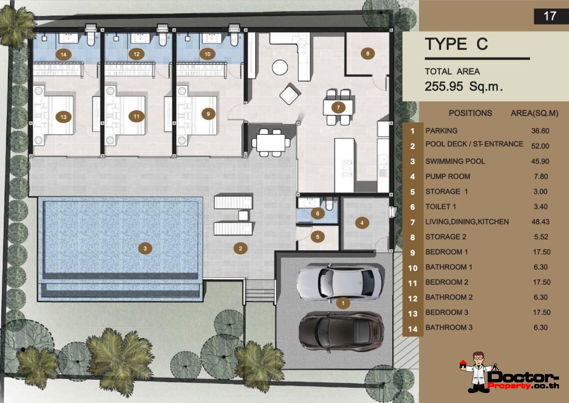 Tropical 3 Bedroom Pool Villa in Laem Set, Koh Samui – For Sale