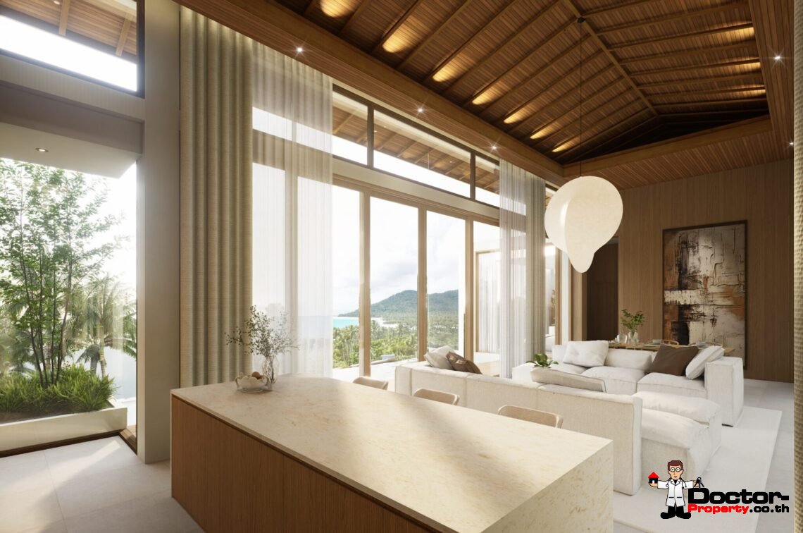 Luxury 3 Bedroom Pool Villa with Sea View in Plai Laem, Koh Samui – For Sale