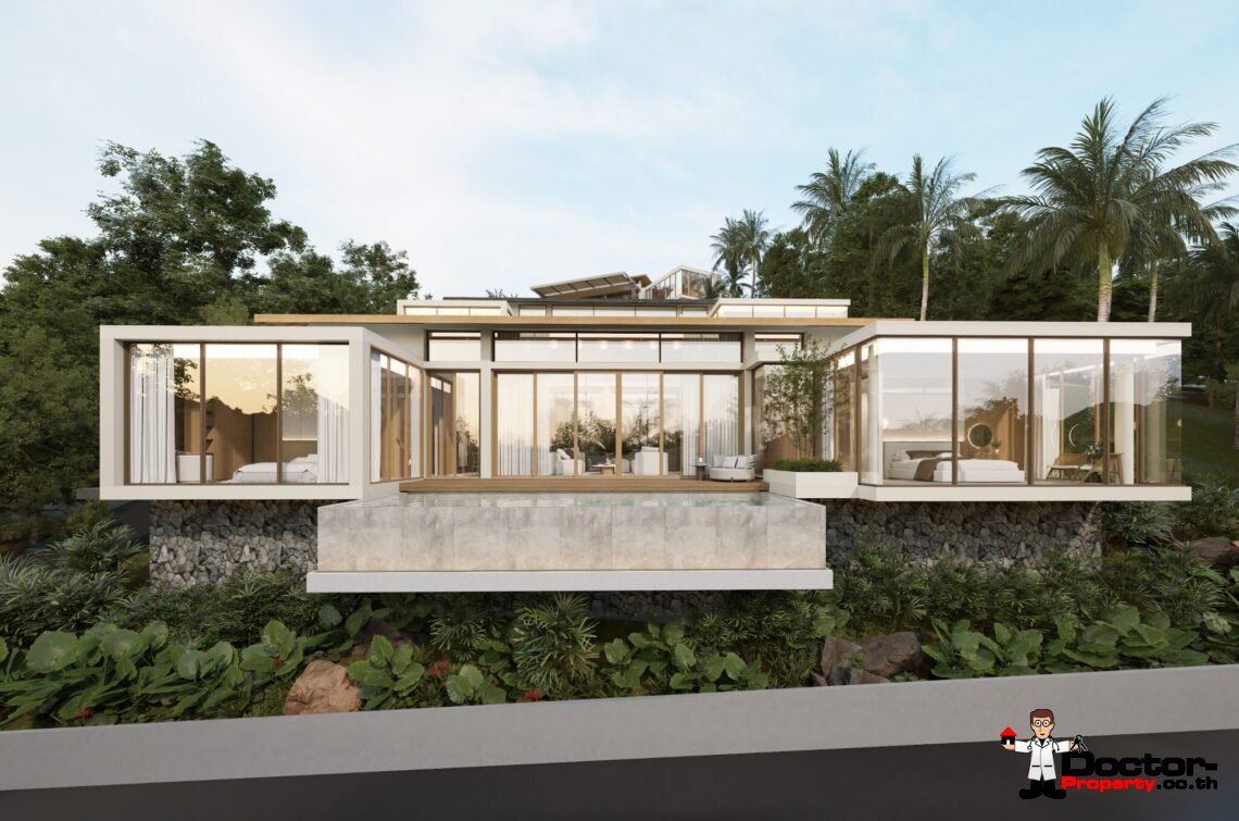 Luxury 3 Bedroom Pool Villa with Sea View in Plai Laem, Koh Samui – For Sale