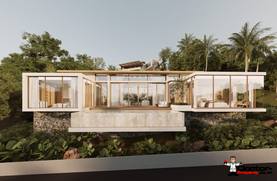 Luxury 3 Bedroom Pool Villa with Sea View in Plai Laem, Koh Samui – For Sale