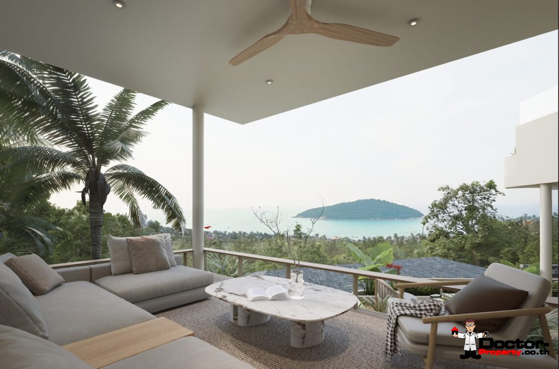 Luxury 4 Bedroom Pool Villa with Sea View in Plai Laem, Koh Samui – For Sale