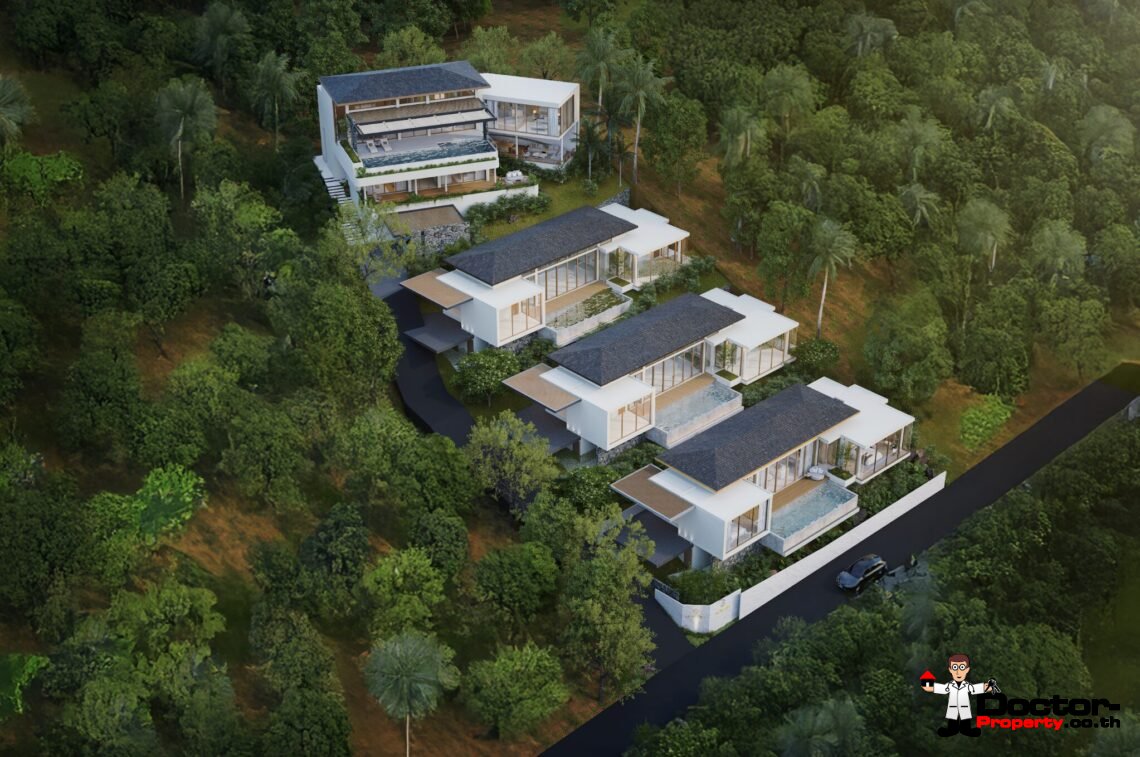 Luxury 4 Bedroom Pool Villa with Sea View in Plai Laem, Koh Samui – For Sale