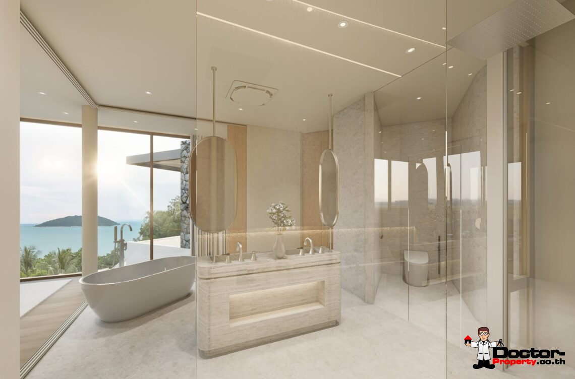 Luxury 4 Bedroom Pool Villa with Sea View in Plai Laem, Koh Samui – For Sale