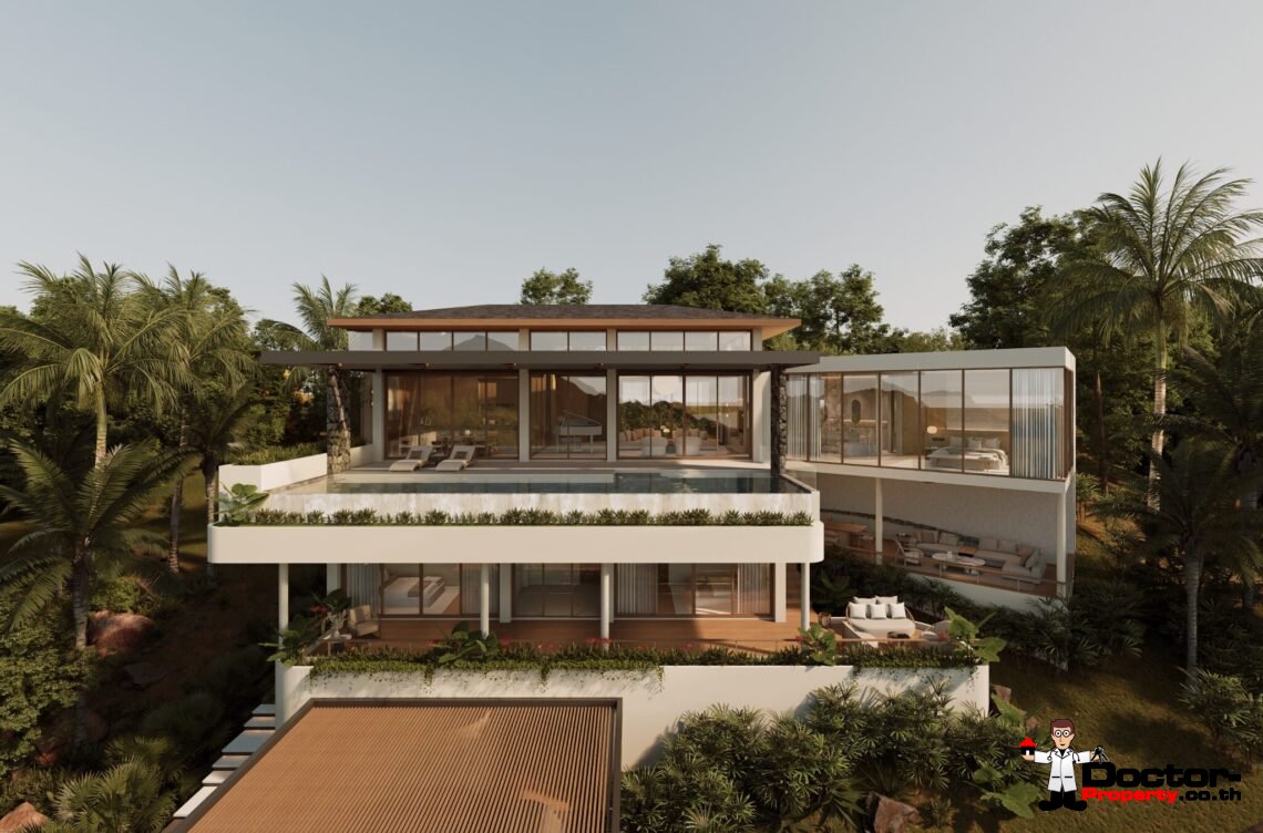 Luxury 4 Bedroom Pool Villa with Sea View in Plai Laem, Koh Samui – For Sale