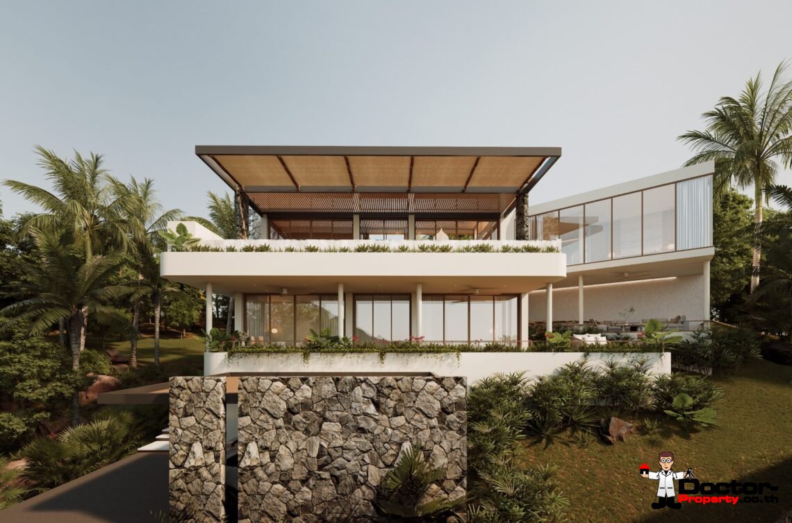 Luxury 4 Bedroom Pool Villa with Sea View in Plai Laem, Koh Samui – For Sale