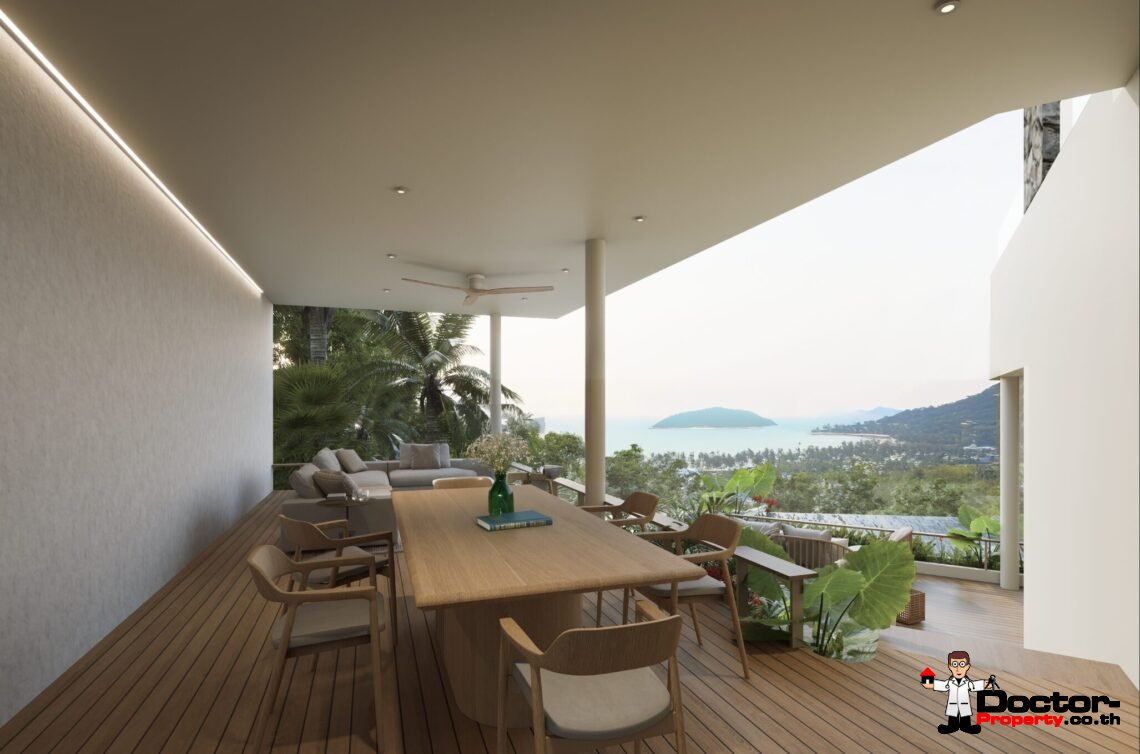 Luxury 4 Bedroom Pool Villa with Sea View in Plai Laem, Koh Samui – For Sale