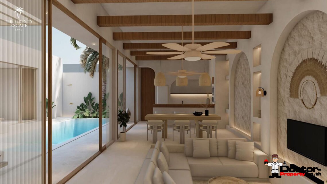 Modern 1-3 Bedroom Pool Villa in Mae Nam, Koh Samui – For Sale