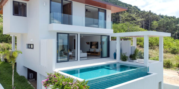New 3 Bedroom Pool Villa with Partial Sea View in Ban Tai, Koh Samui – For Sale