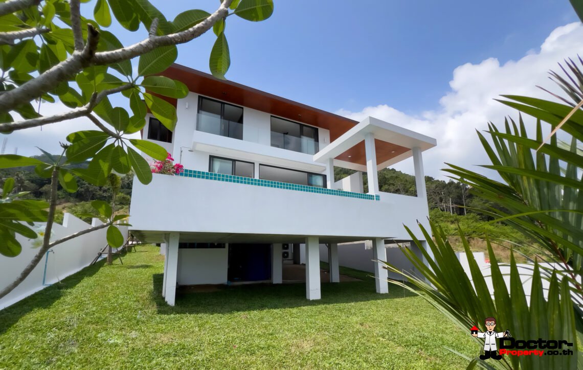 New 3 Bedroom Pool Villa with Partial Sea View in Ban Tai, Koh Samui – For Sale