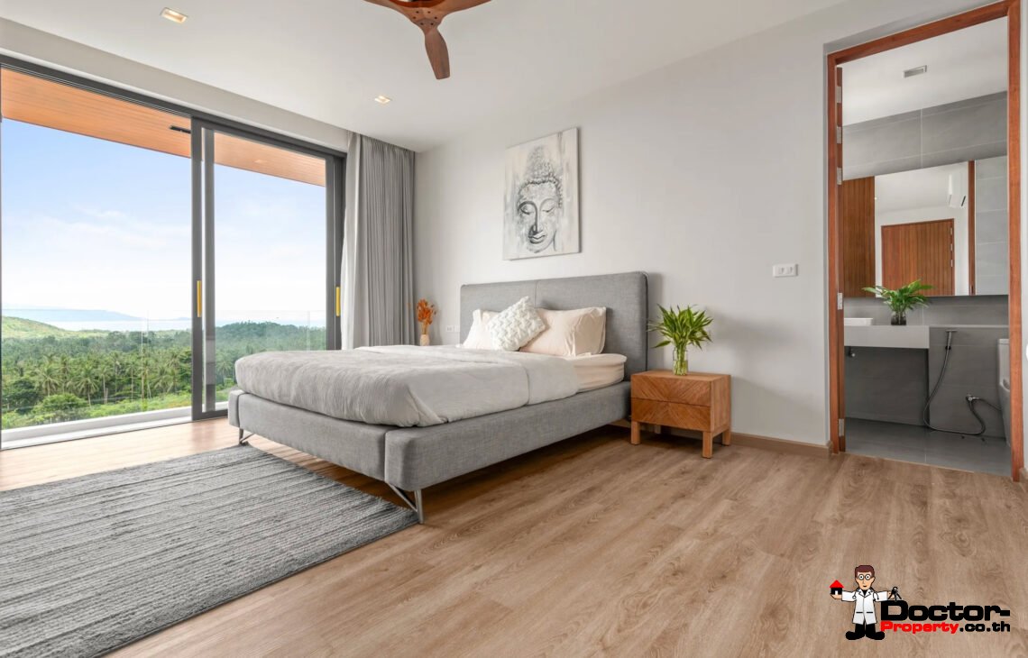 New 3 Bedroom Pool Villa with Partial Sea View in Ban Tai, Koh Samui – For Sale