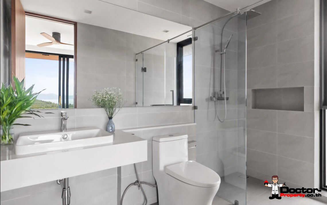 New 3 Bedroom Pool Villa with Partial Sea View in Ban Tai, Koh Samui – For Sale