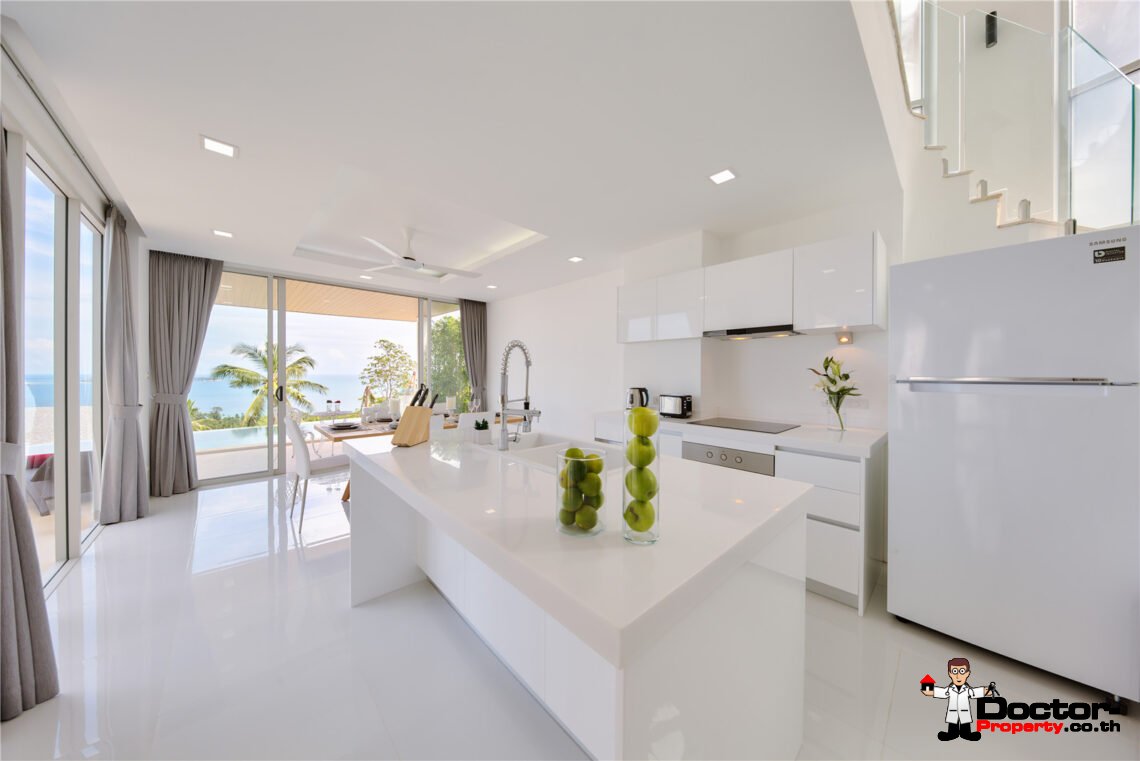 Modern 3 Bedroom Pool Villa with Sea View in Chaweng Noi, Koh Samui – For Sale