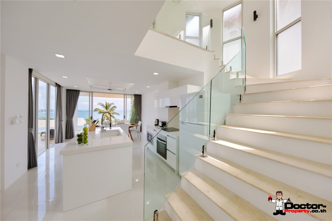 Modern 3 Bedroom Pool Villa with Sea View in Chaweng Noi, Koh Samui – For Sale