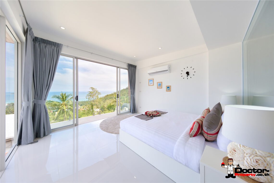 Modern 3 Bedroom Pool Villa with Sea View in Chaweng Noi, Koh Samui – For Sale
