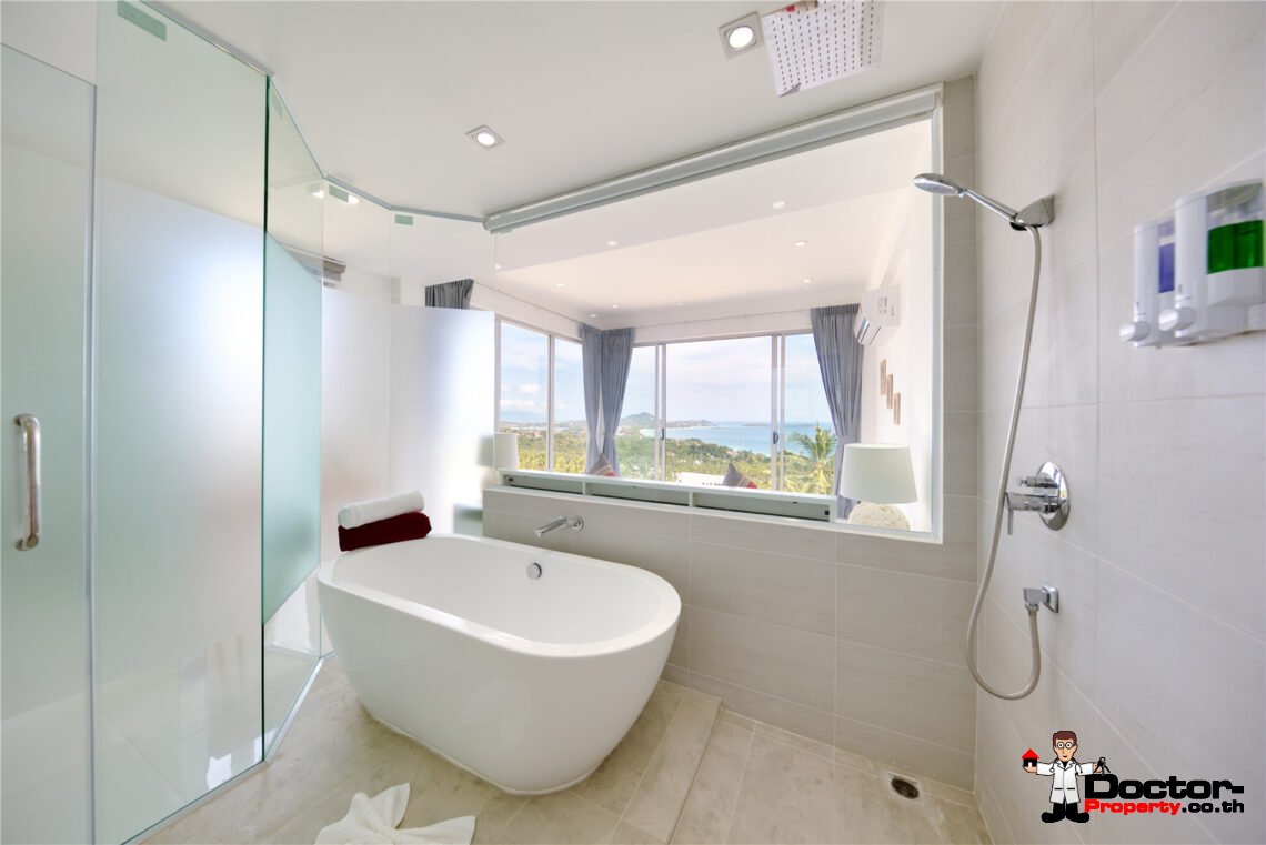 Modern 3 Bedroom Pool Villa with Sea View in Chaweng Noi, Koh Samui – For Sale