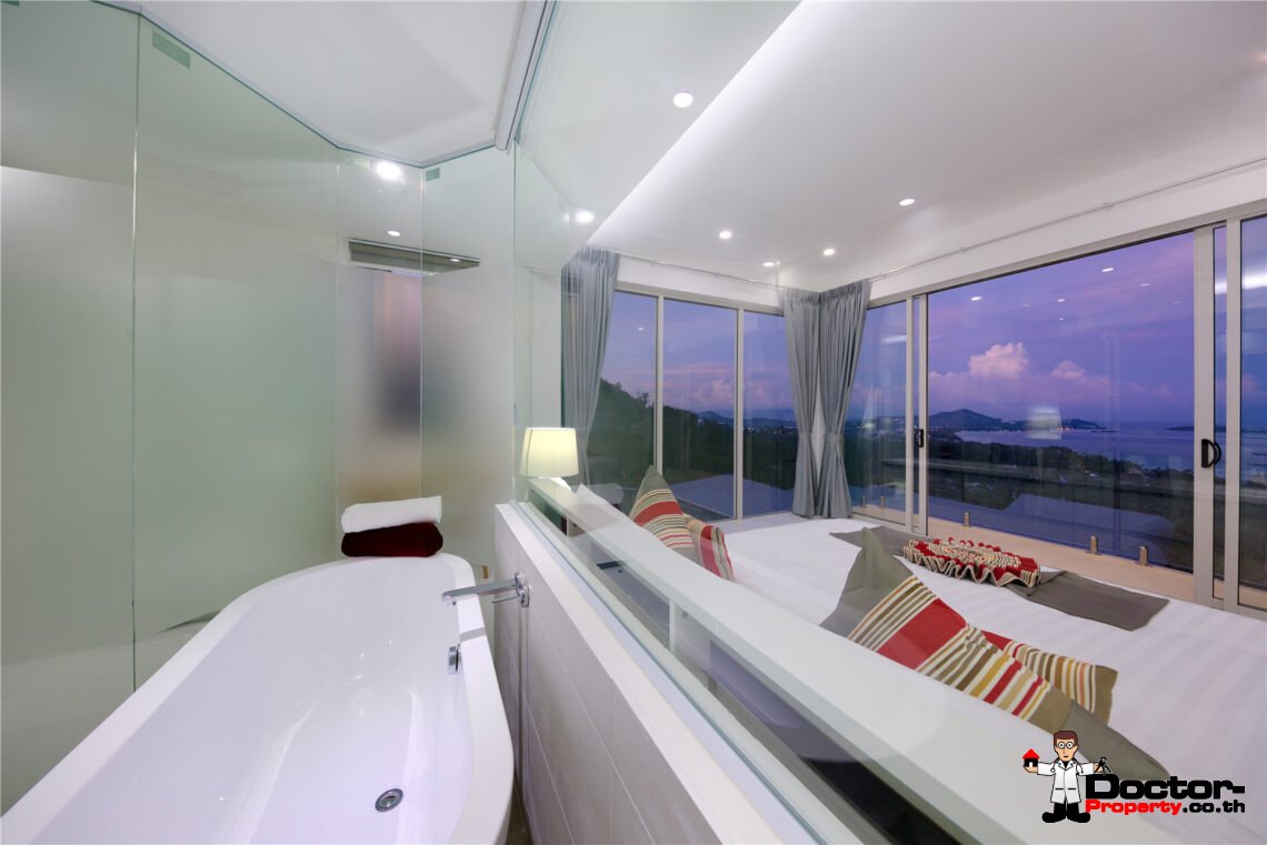 Modern 3 Bedroom Pool Villa with Sea View in Chaweng Noi, Koh Samui – For Sale