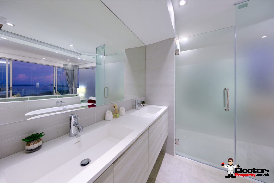 Modern 3 Bedroom Pool Villa with Sea View in Chaweng Noi, Koh Samui – For Sale