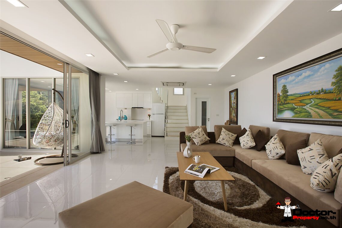 Modern 3 Bedroom Pool Villa with Sea View in Chaweng Noi, Koh Samui – For Sale