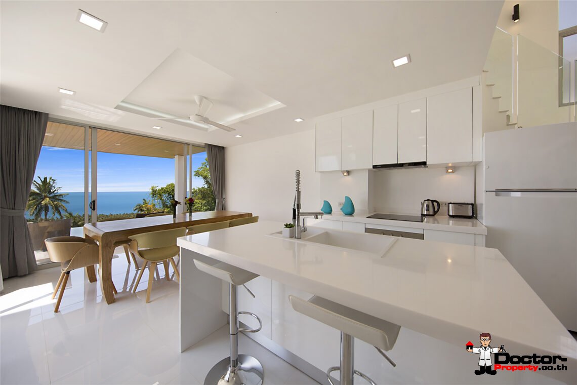 Modern 3 Bedroom Pool Villa with Sea View in Chaweng Noi, Koh Samui – For Sale