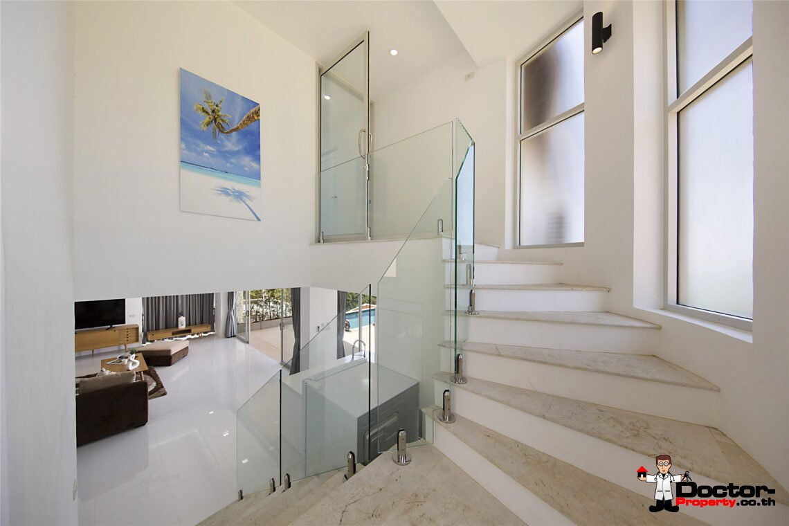 Modern 3 Bedroom Pool Villa with Sea View in Chaweng Noi, Koh Samui – For Sale