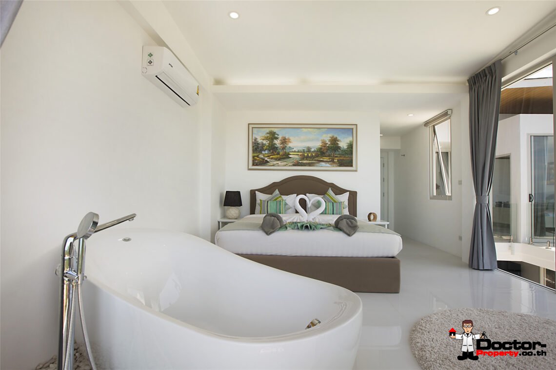 Modern 3 Bedroom Pool Villa with Sea View in Chaweng Noi, Koh Samui – For Sale