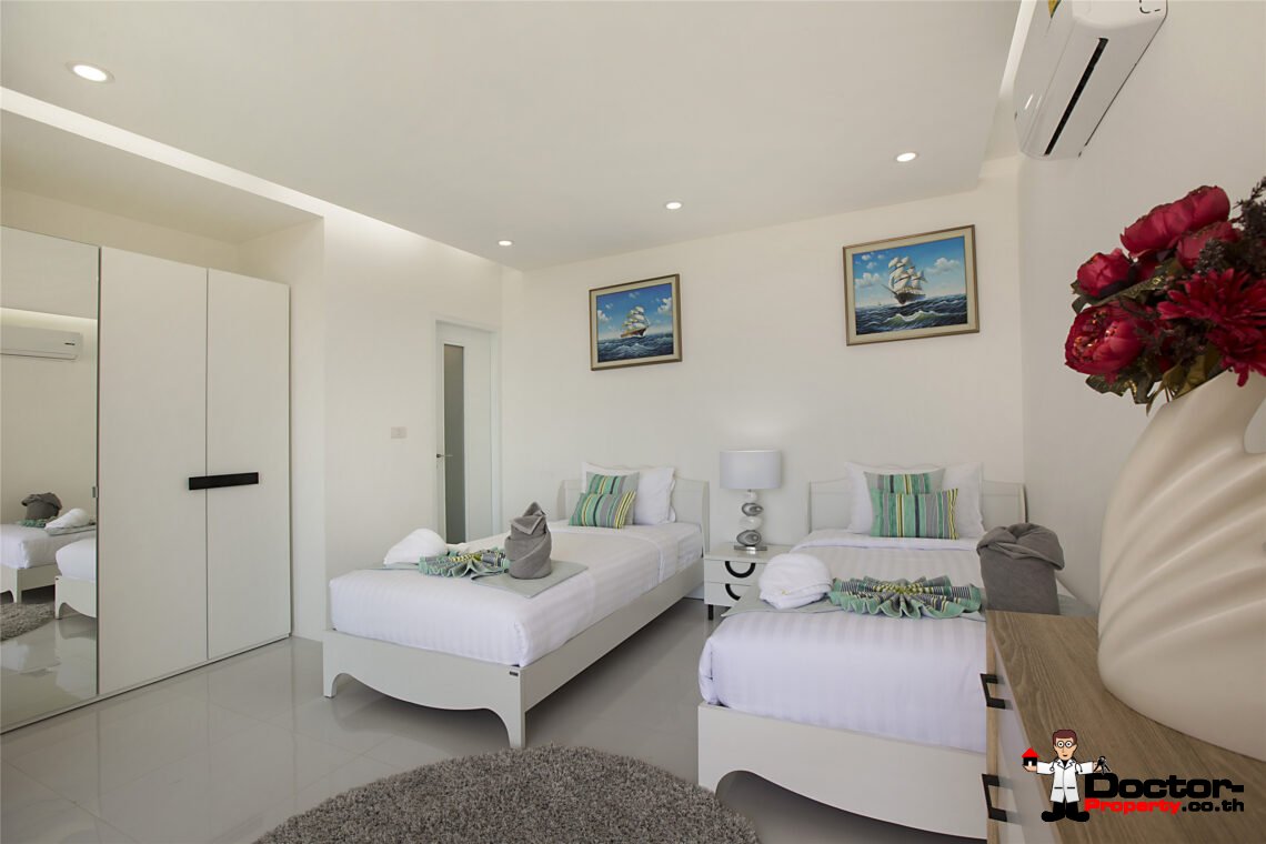 Modern 3 Bedroom Pool Villa with Sea View in Chaweng Noi, Koh Samui – For Sale
