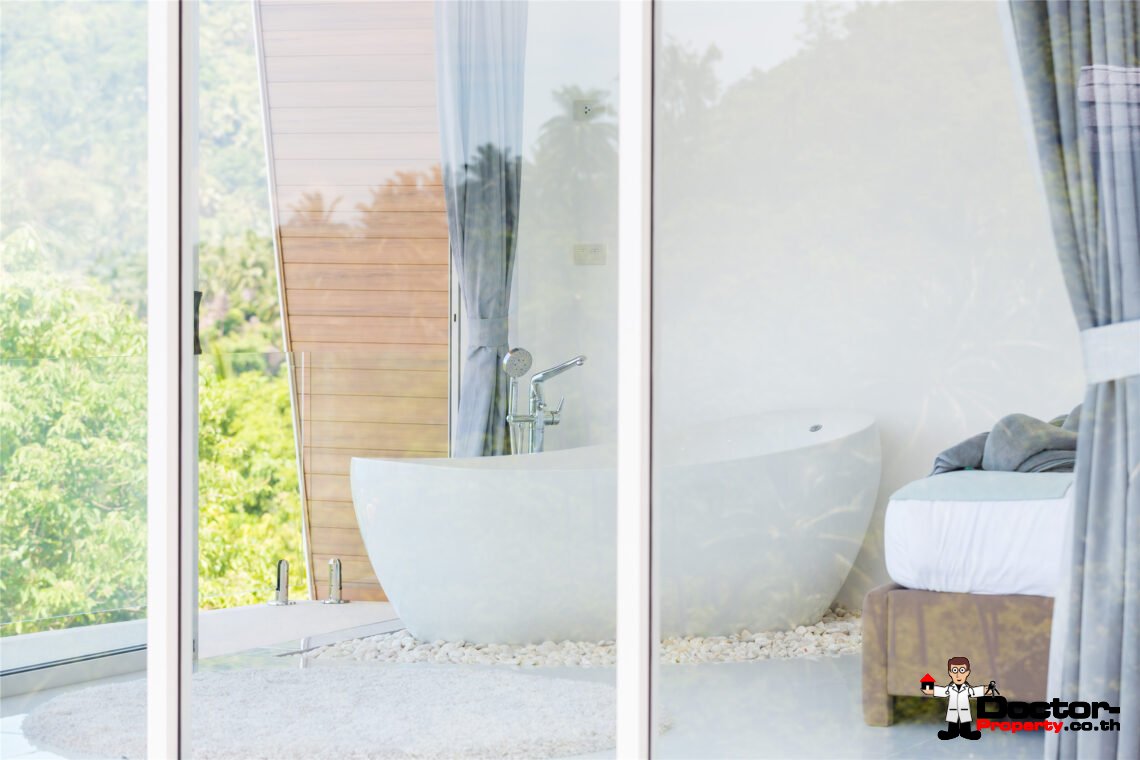 Modern 3 Bedroom Pool Villa with Sea View in Chaweng Noi, Koh Samui – For Sale