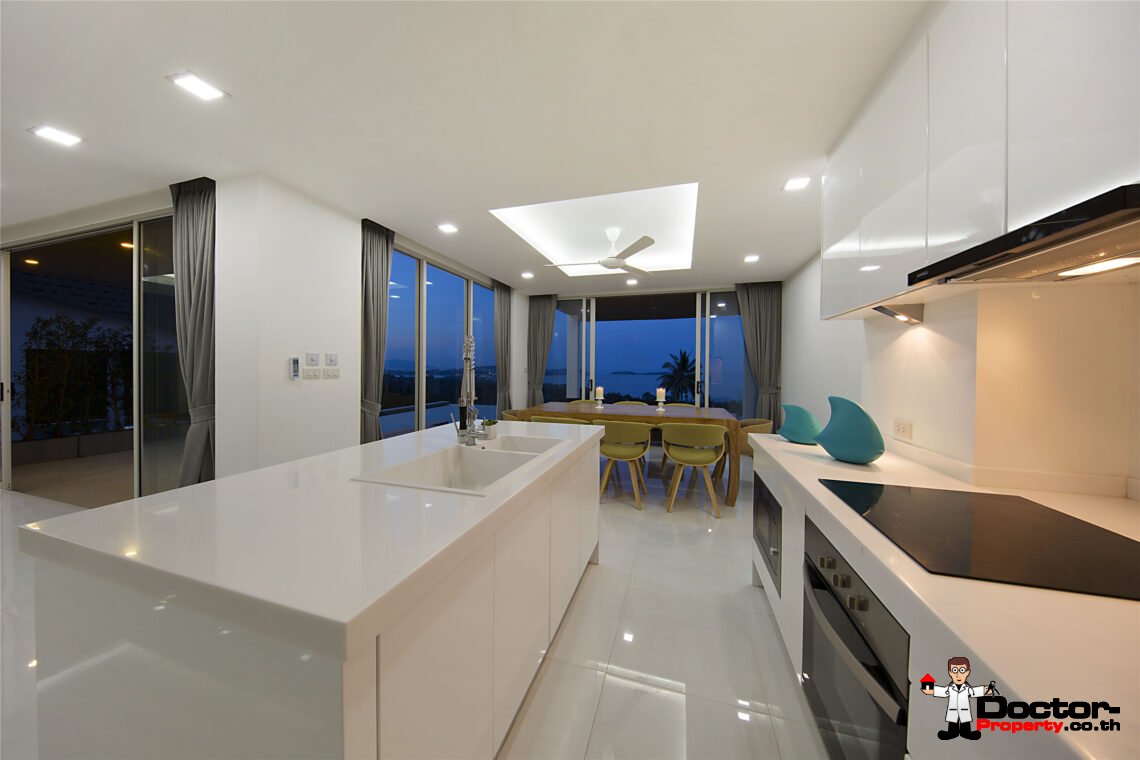 Modern 3 Bedroom Pool Villa with Sea View in Chaweng Noi, Koh Samui – For Sale