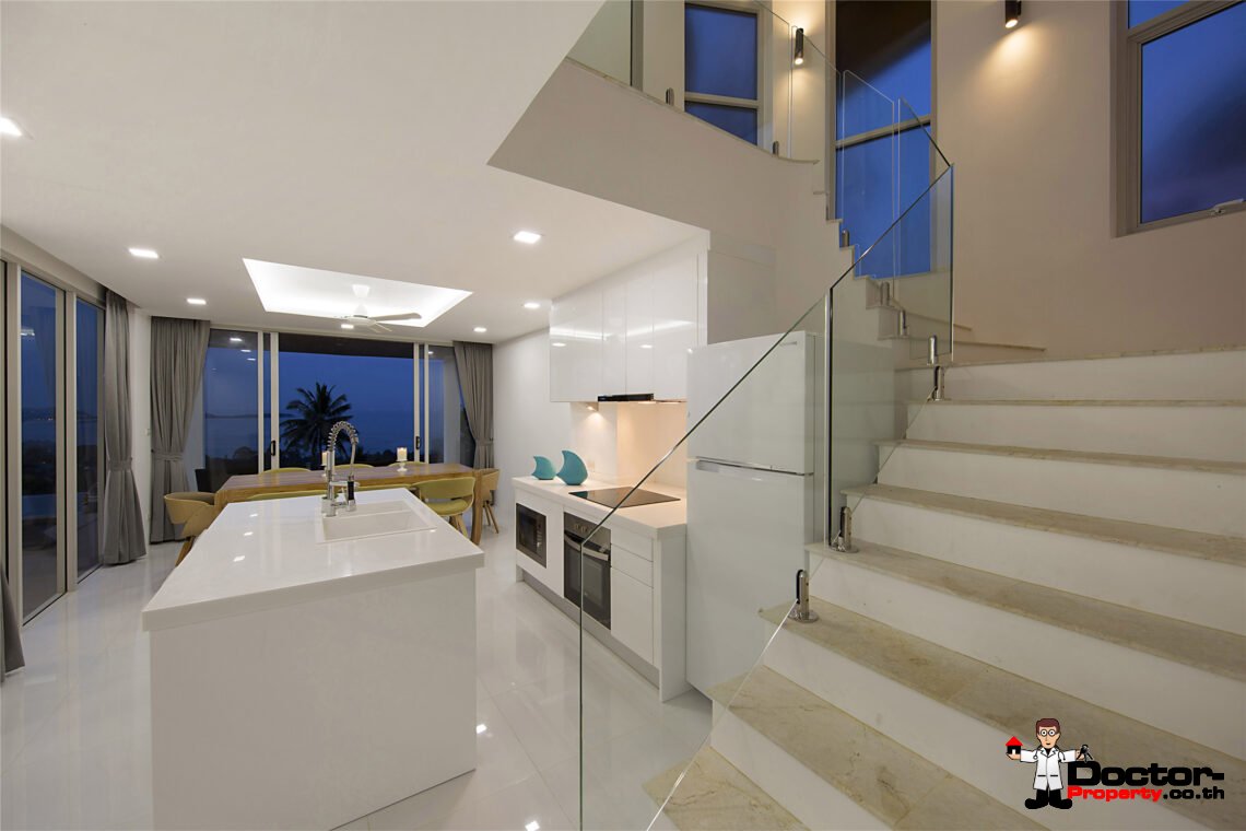 Modern 3 Bedroom Pool Villa with Sea View in Chaweng Noi, Koh Samui – For Sale