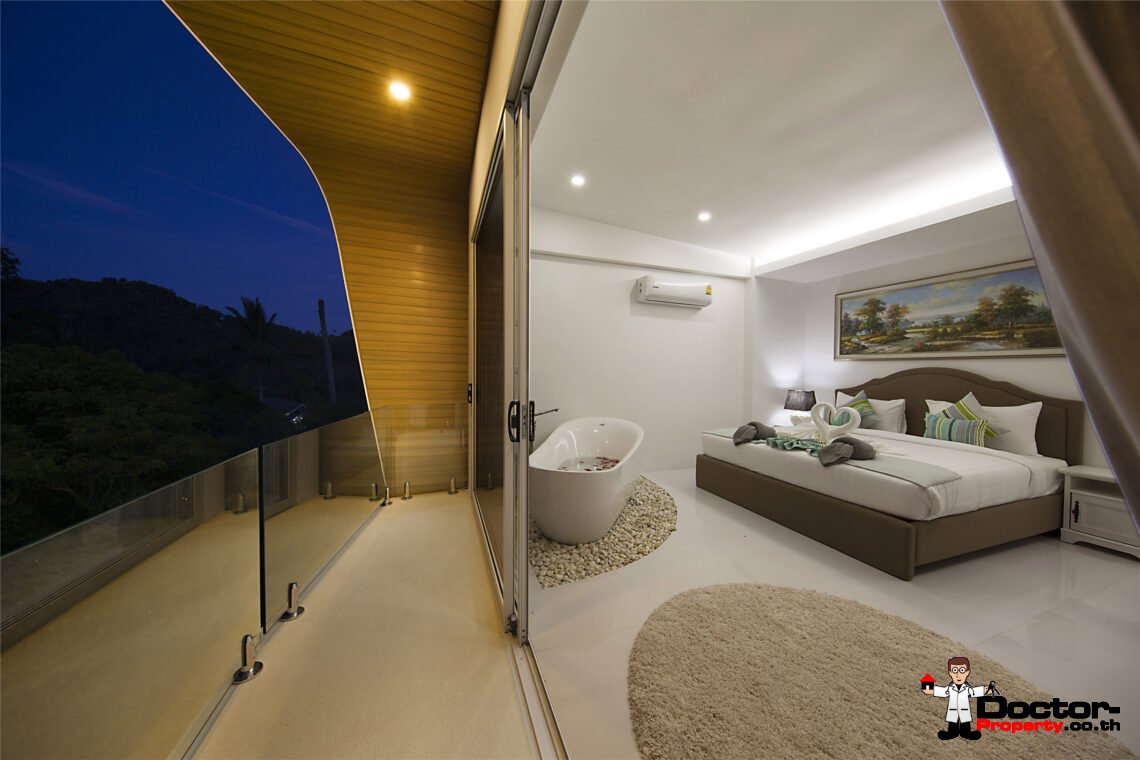 Modern 3 Bedroom Pool Villa with Sea View in Chaweng Noi, Koh Samui – For Sale