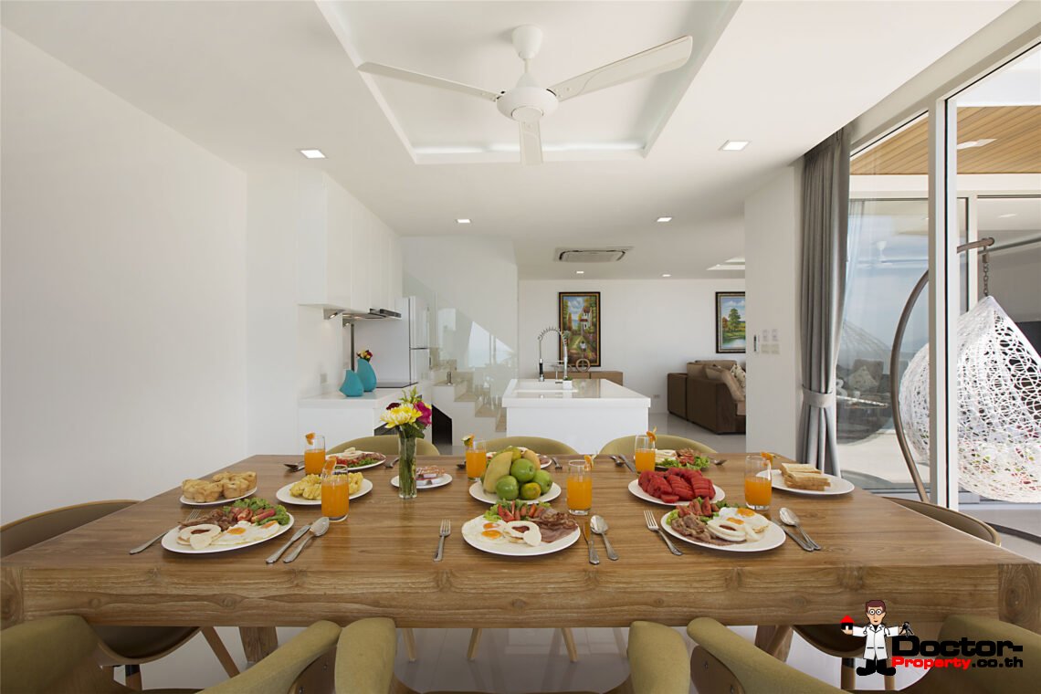 Modern 3 Bedroom Pool Villa with Sea View in Chaweng Noi, Koh Samui – For Sale