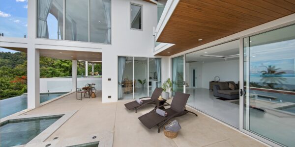 3 Bedroom Pool Villa with Sea View in Chaweng Noi, Koh Samui – For Sale