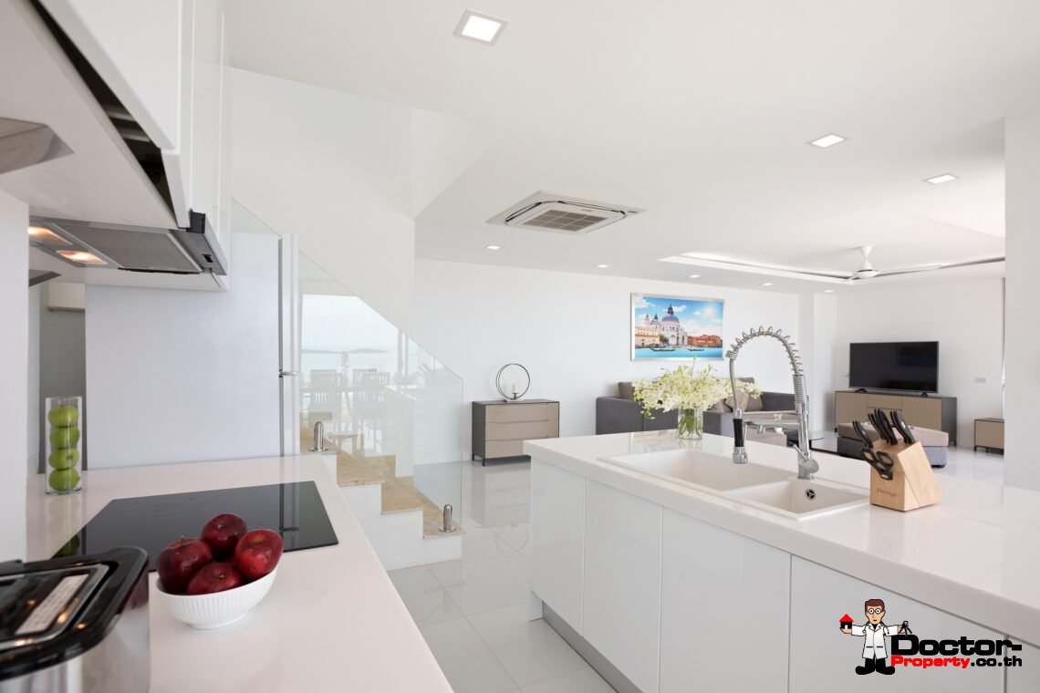 3 Bedroom Pool Villa with Sea View in Chaweng Noi, Koh Samui – For Sale