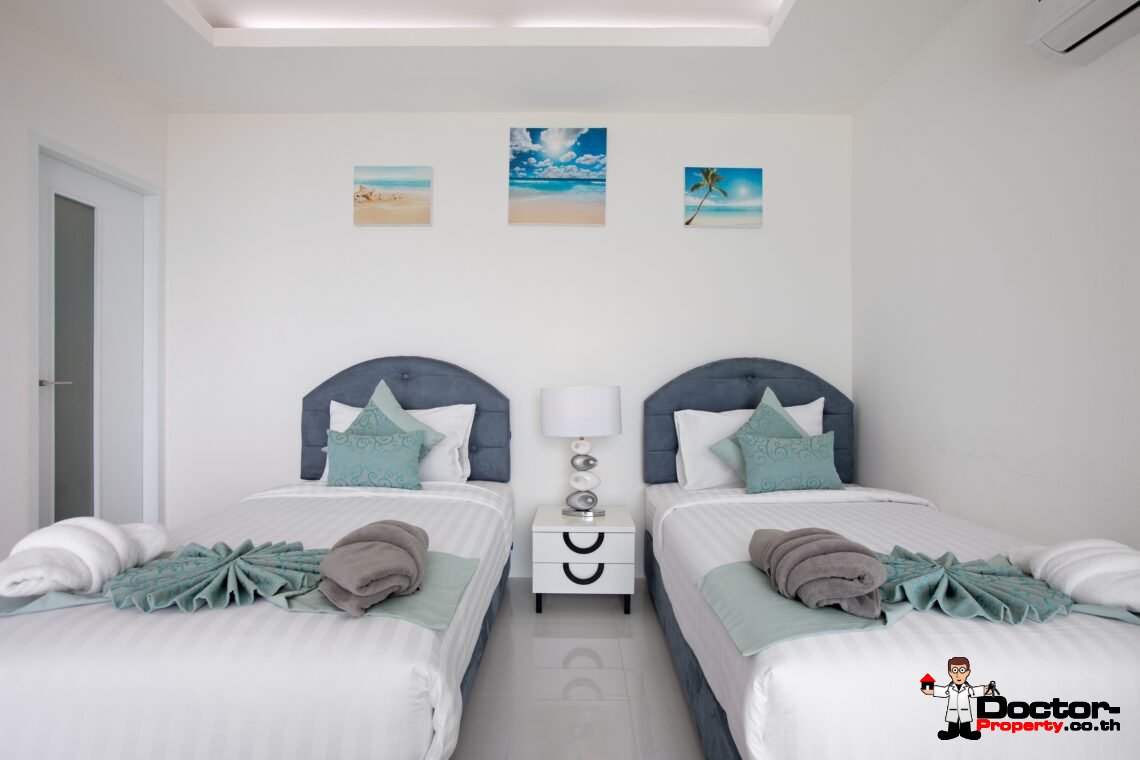 3 Bedroom Pool Villa with Sea View in Chaweng Noi, Koh Samui – For Sale