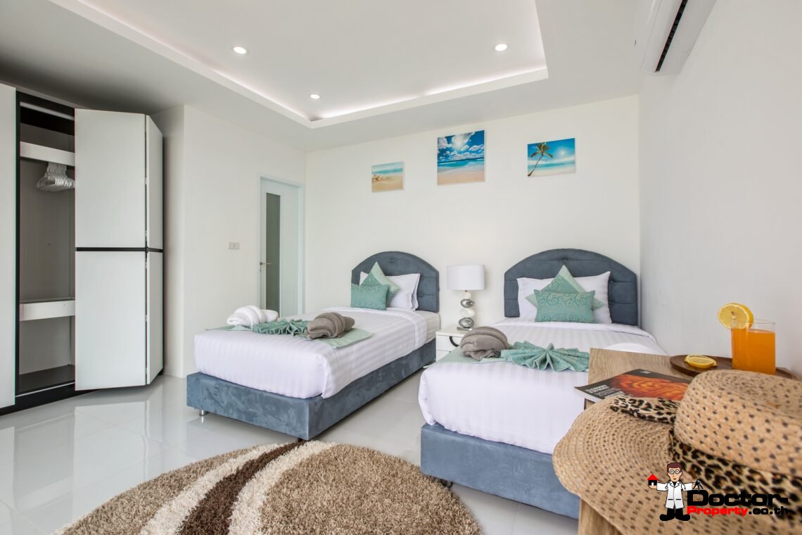 3 Bedroom Pool Villa with Sea View in Chaweng Noi, Koh Samui – For Sale