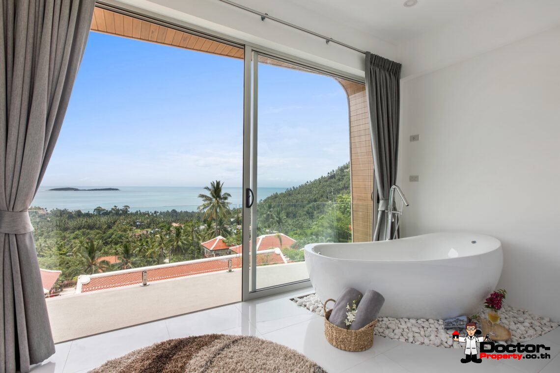 3 Bedroom Pool Villa with Sea View in Chaweng Noi, Koh Samui – For Sale