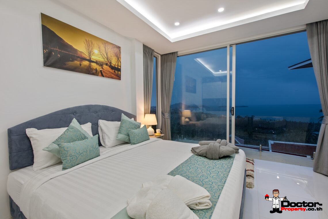 3 Bedroom Pool Villa with Sea View in Chaweng Noi, Koh Samui – For Sale