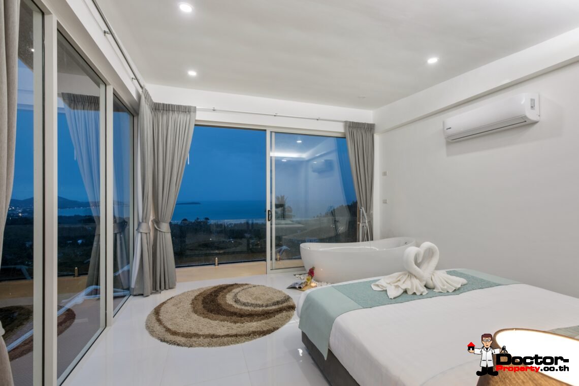 3 Bedroom Pool Villa with Sea View in Chaweng Noi, Koh Samui – For Sale