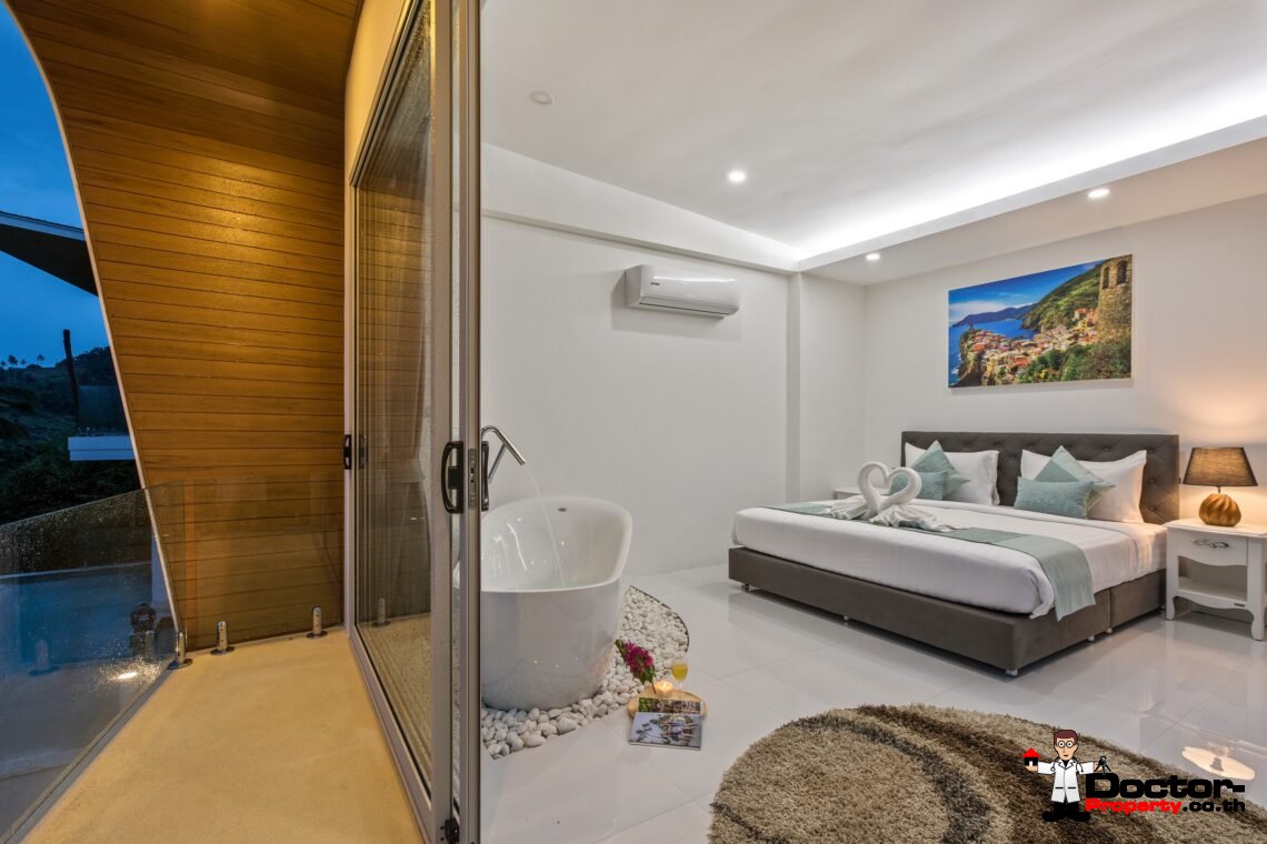 3 Bedroom Pool Villa with Sea View in Chaweng Noi, Koh Samui – For Sale