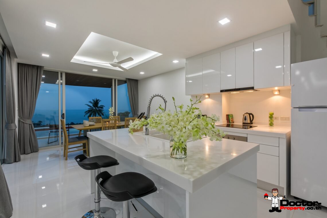 3 Bedroom Pool Villa with Sea View in Chaweng Noi, Koh Samui – For Sale